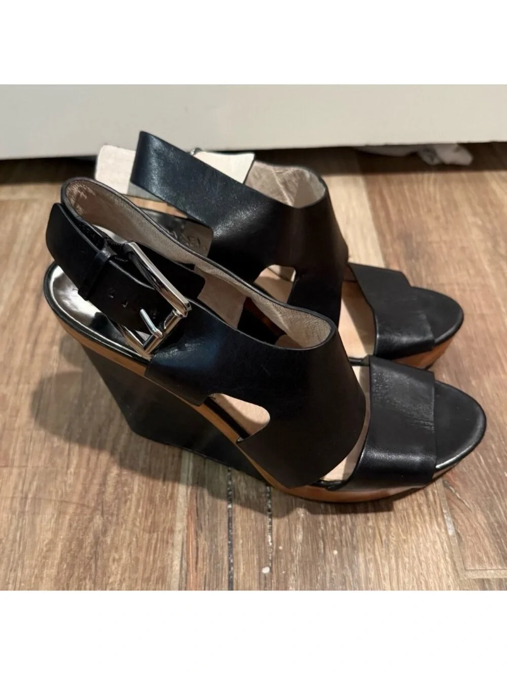 Michael Kors Josephine Wedge Heels Leather Shoes